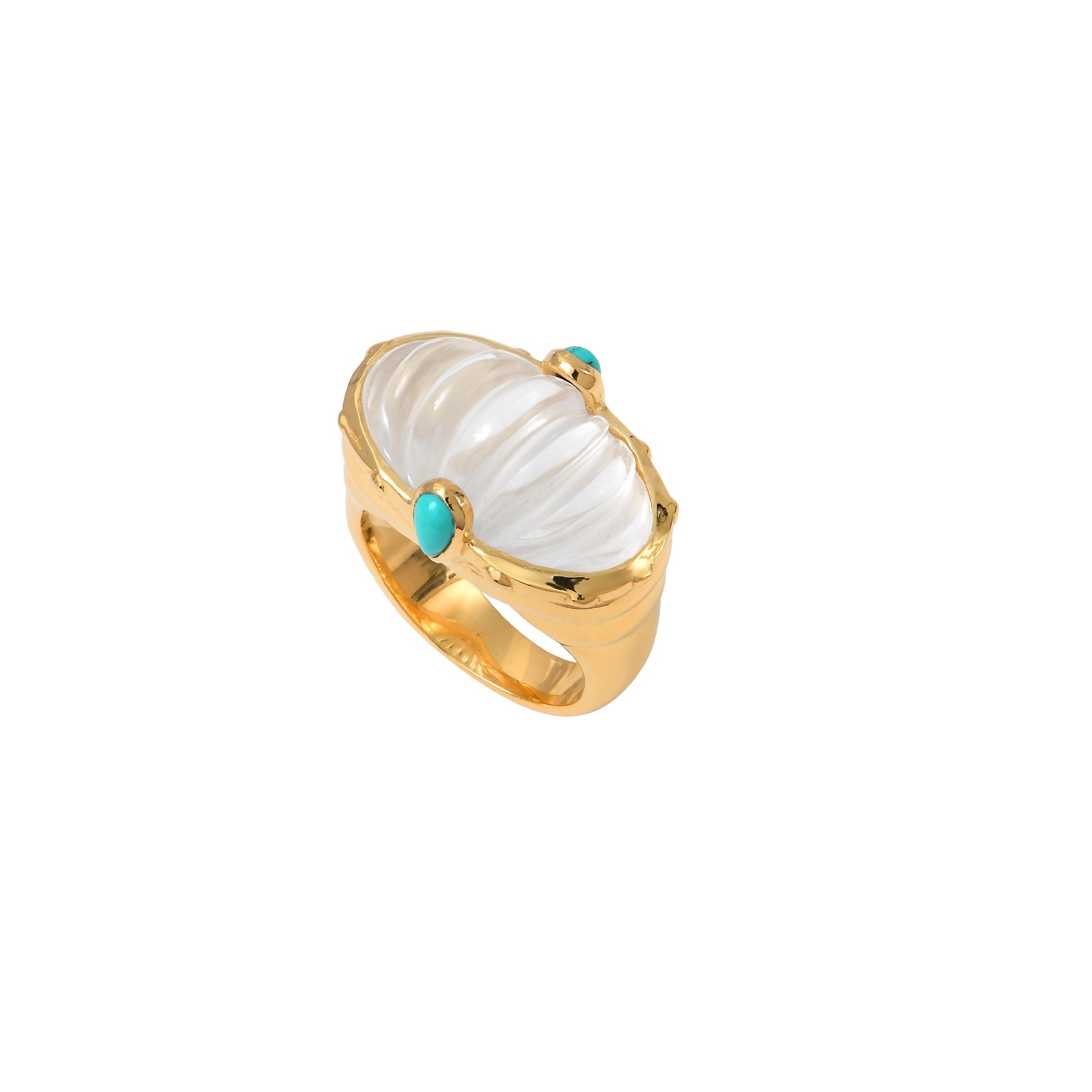 Leticia Ponti Mya bague péridot plaqué or taille 52