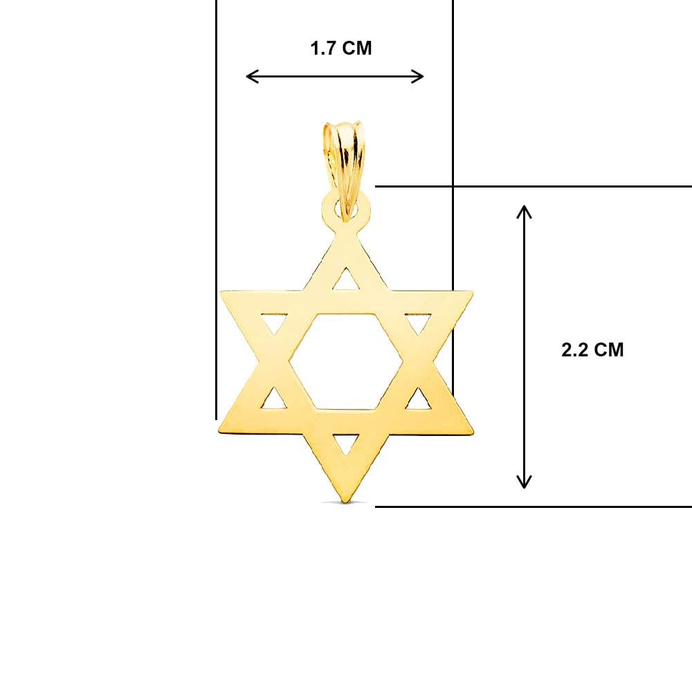 L'Atelier d'Azur Étoile de David 750 collier or jaune 18 carats
