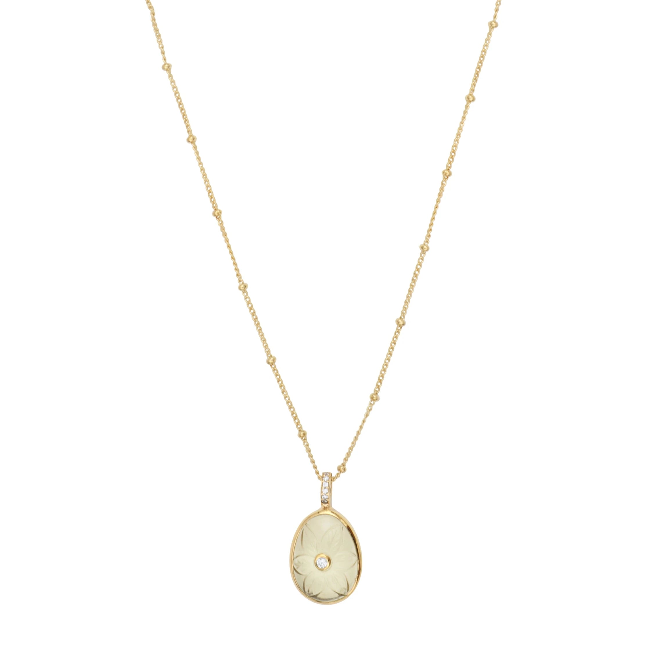 Leticia Ponti Florencia collier quartz lemon 40 cm