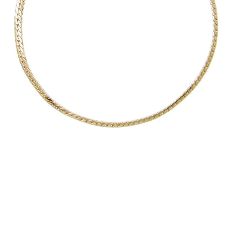L'Atelier d'Azur Collier Femme or jaune maille anglaise