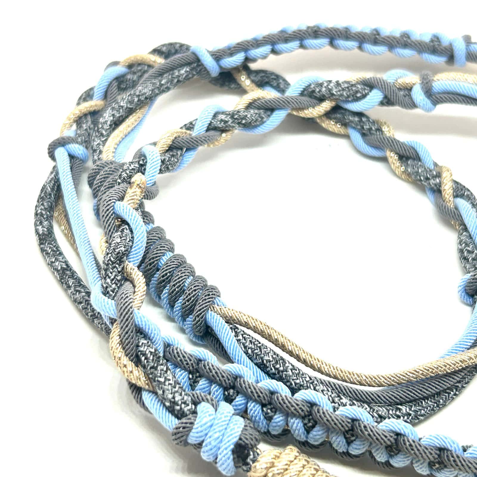 Hypnochic cordon téléphone bleu ciel tressé 120 cm