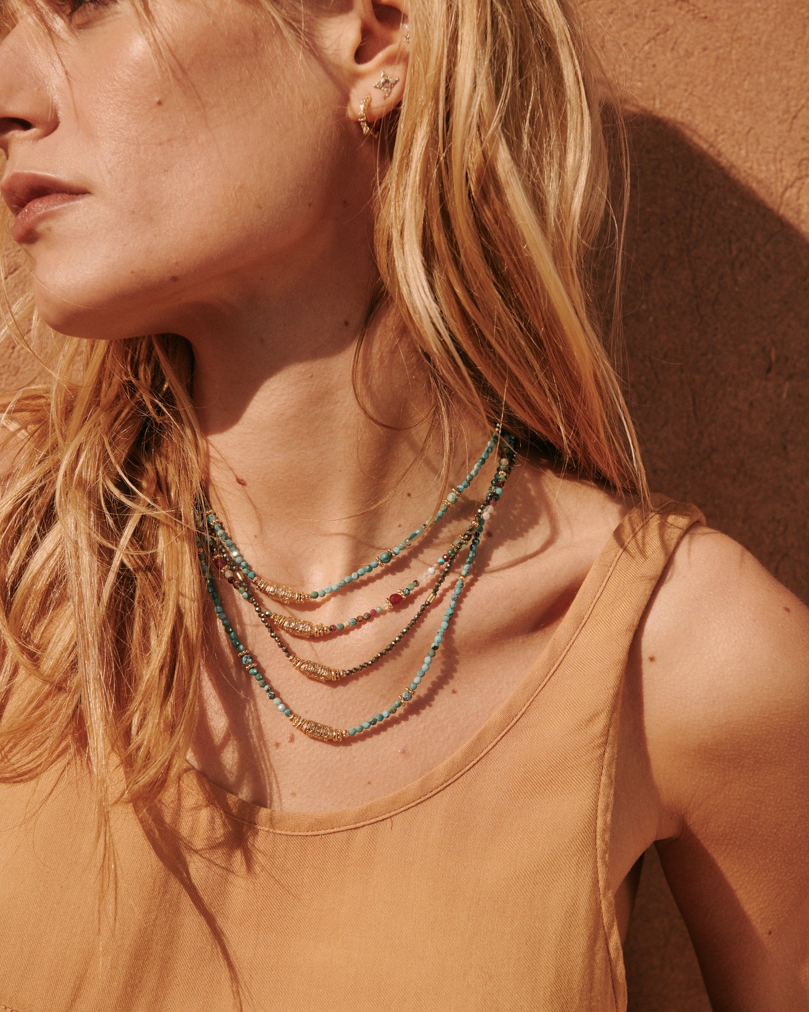 Leticia Ponti Colliers Amaia Tube collier pyrite