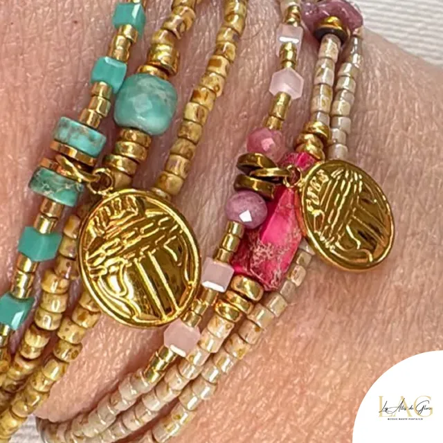 Les Ailes de Gloria Oracle du Nil bracelet multirangs