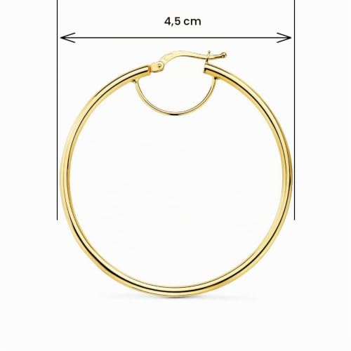 L'Atelier d'Azur Créoles Renforcées Or Jaune 4,5 cm Boucles 9 carats
