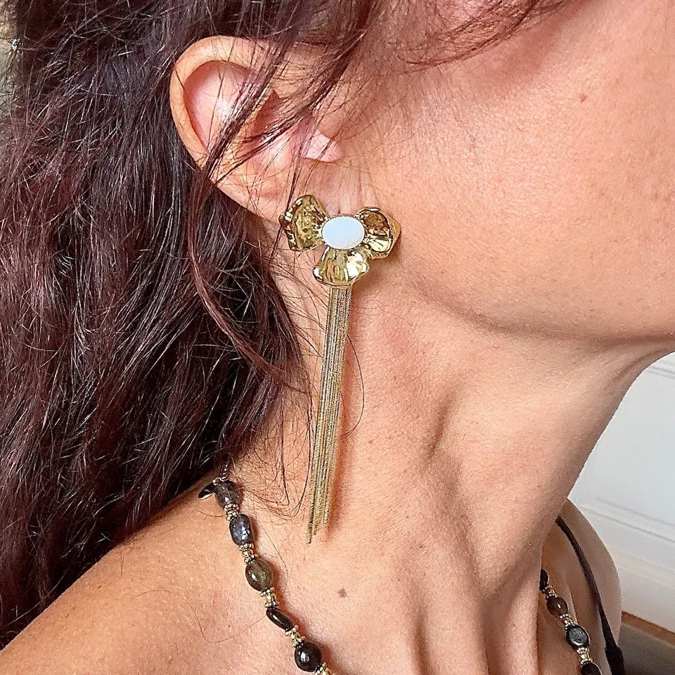 MAD SO CREATION Solia boucles d'oreilles nacre 9 cm