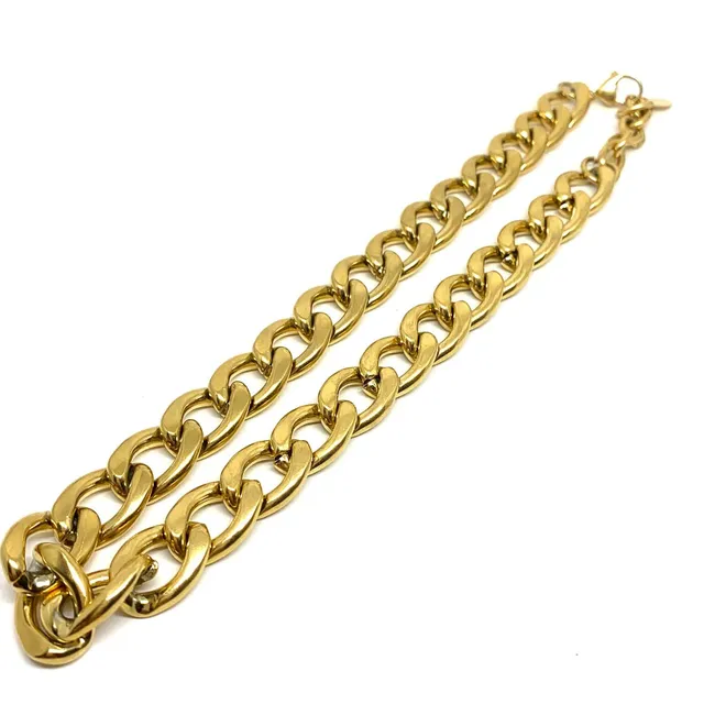 Hypnochic Mira Éma collier maillon doré 40 cm acier