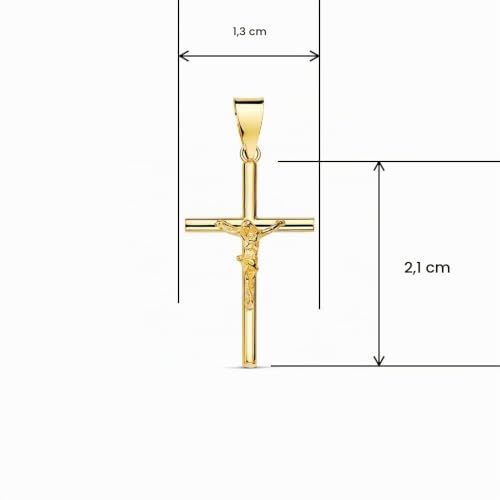 L'Atelier d'Azur collier médaille croix Christ or 750 chaîne offerte