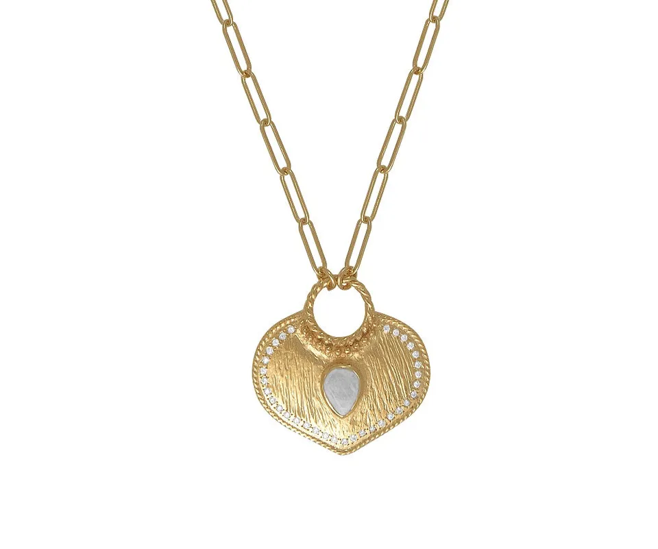 Leticia Ponti True Love collier pierre de lune 42 cm