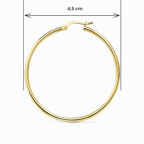 L'Atelier d'Azur Créoles Or Jaune 4,5 cm Boucles d'oreilles 9 carats