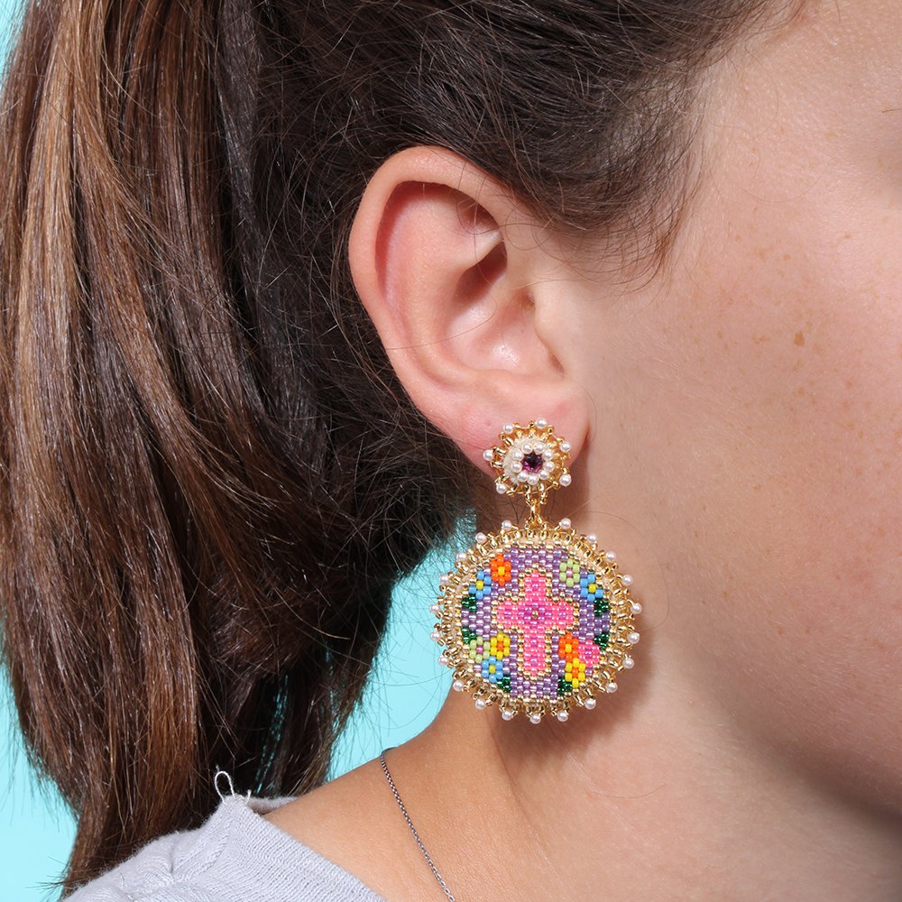 Hypnochic Marie boucle oreille perles Miyuki