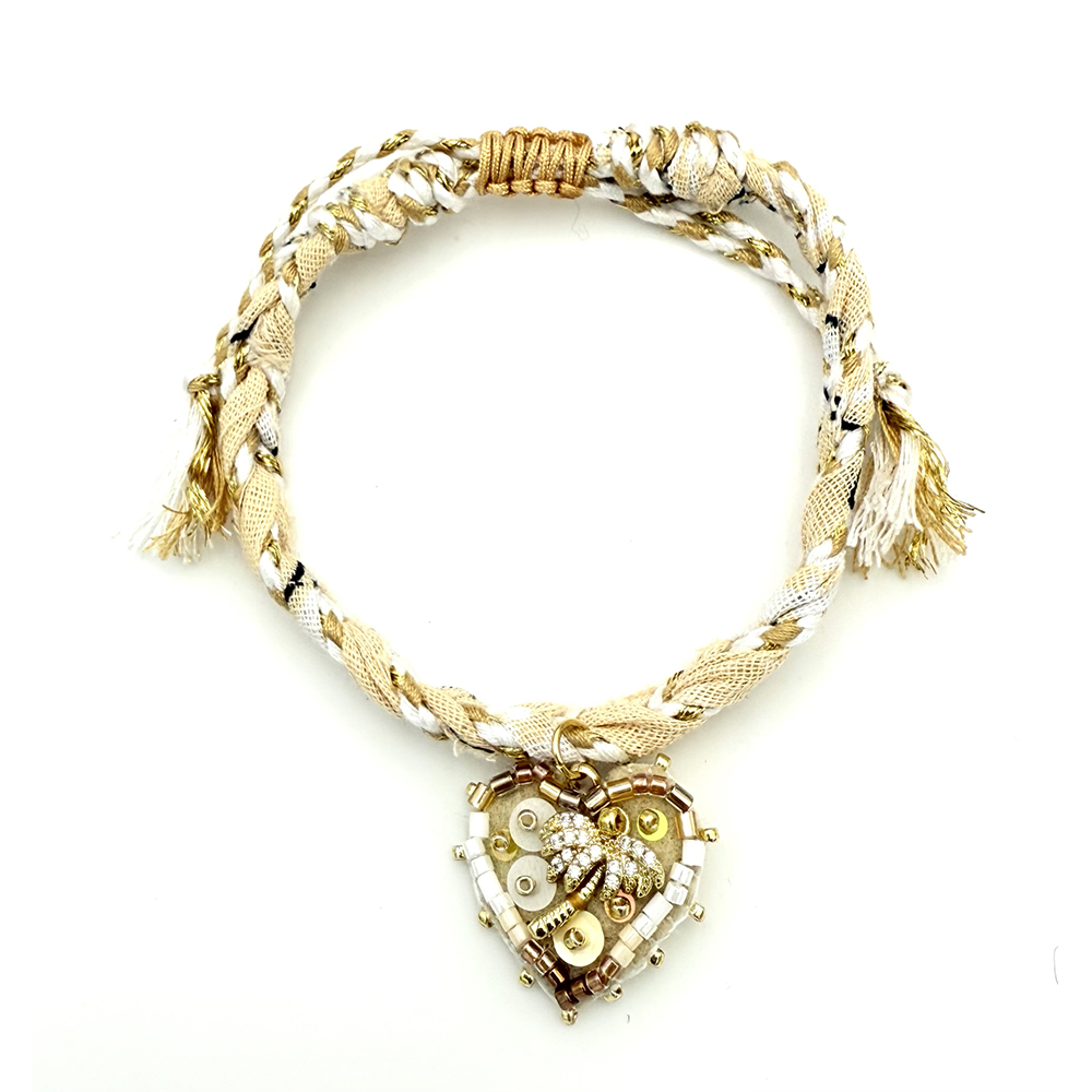 Hypnochic Bandanas Palmier S bracelet tressé cœur