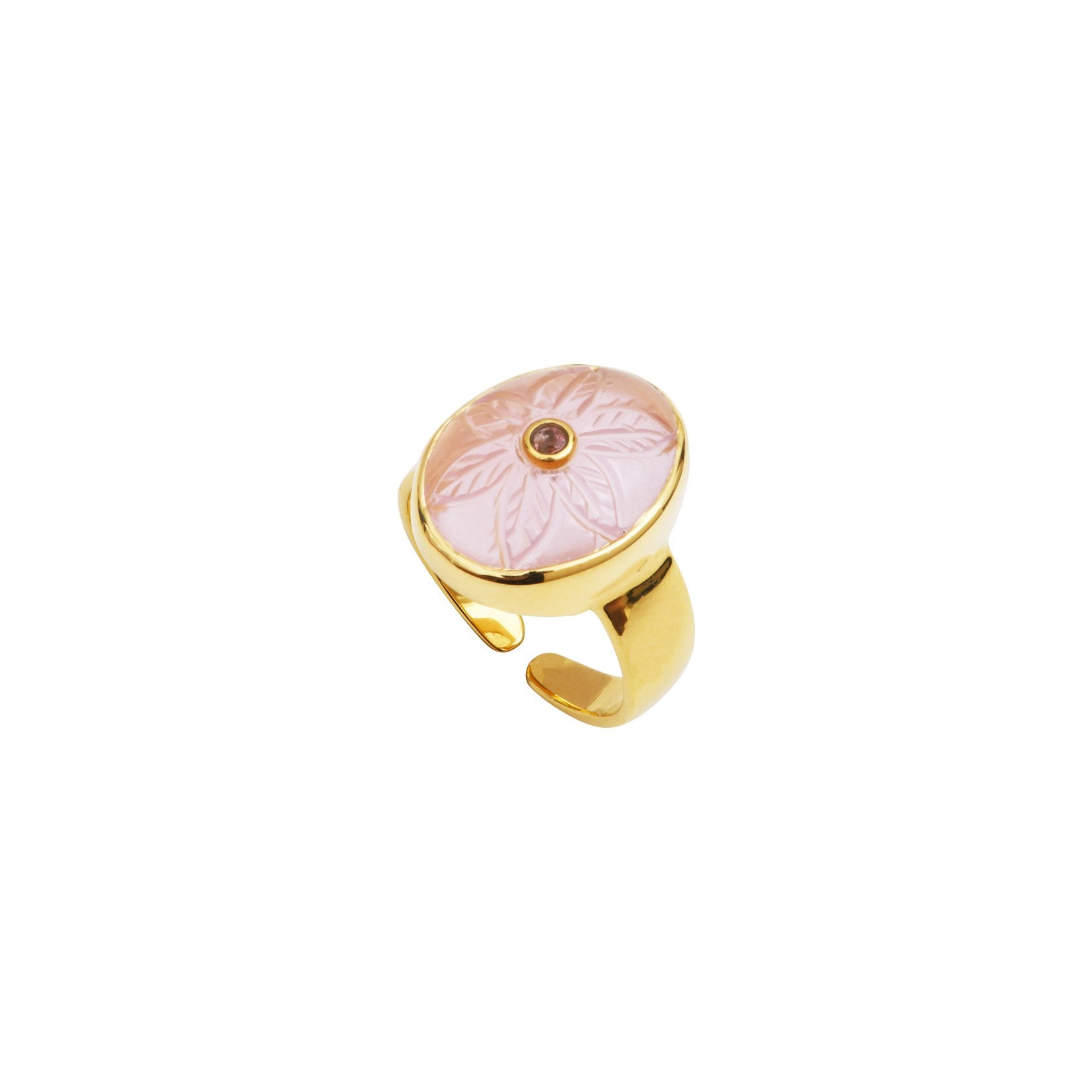 Leticia Ponti Florencia bague quartz lemon plaqué or