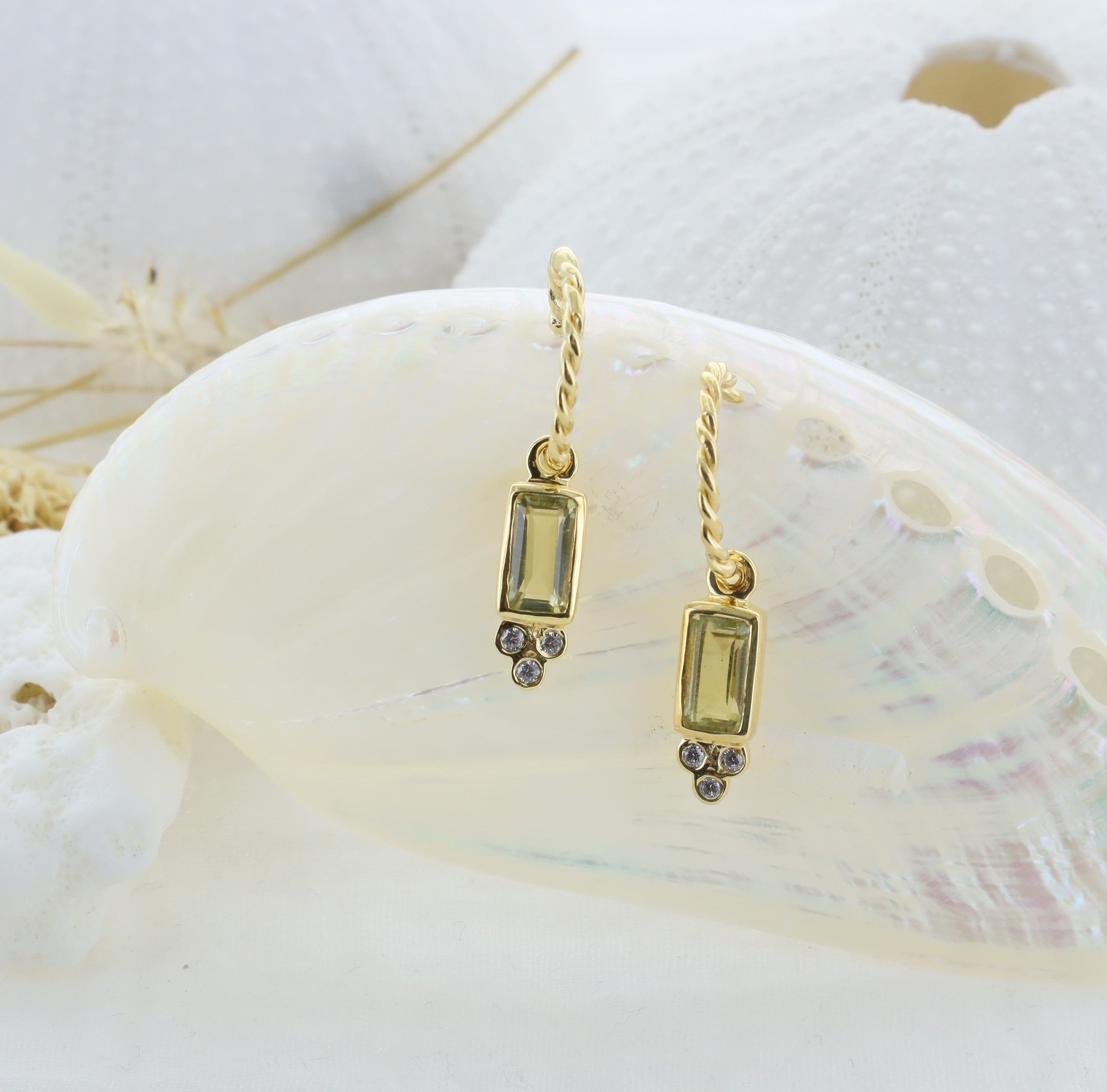 Leticia Ponti Frida boucles d'oreilles améthyste plaqué or