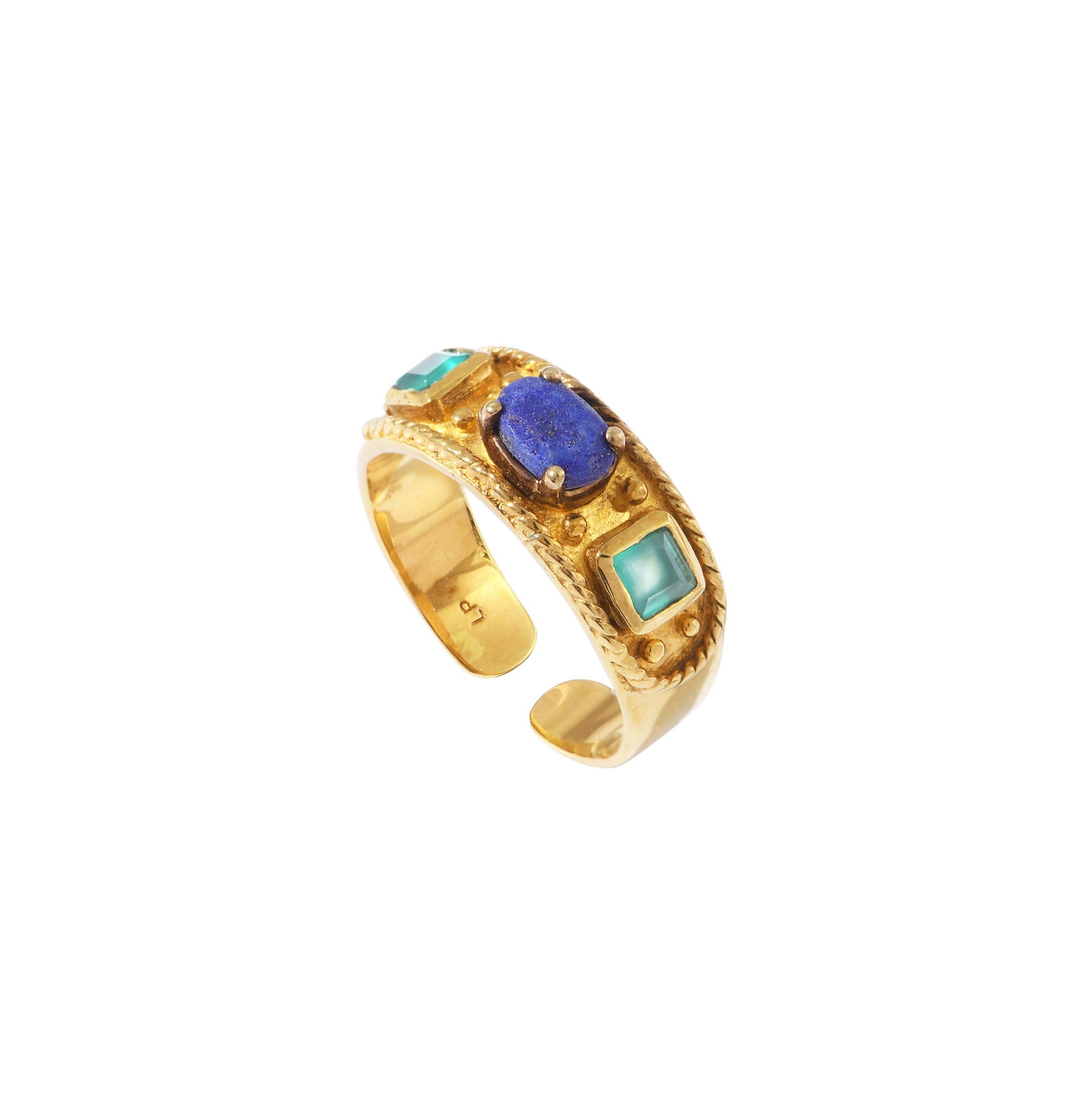 Leticia Ponti Olga bague labradorite ajustable 5 mm
