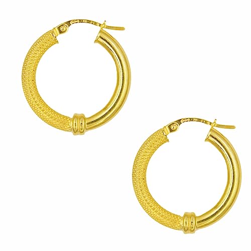 L'Atelier d'Azur Créoles Or Jaune boucles d'oreilles 2,2 cm