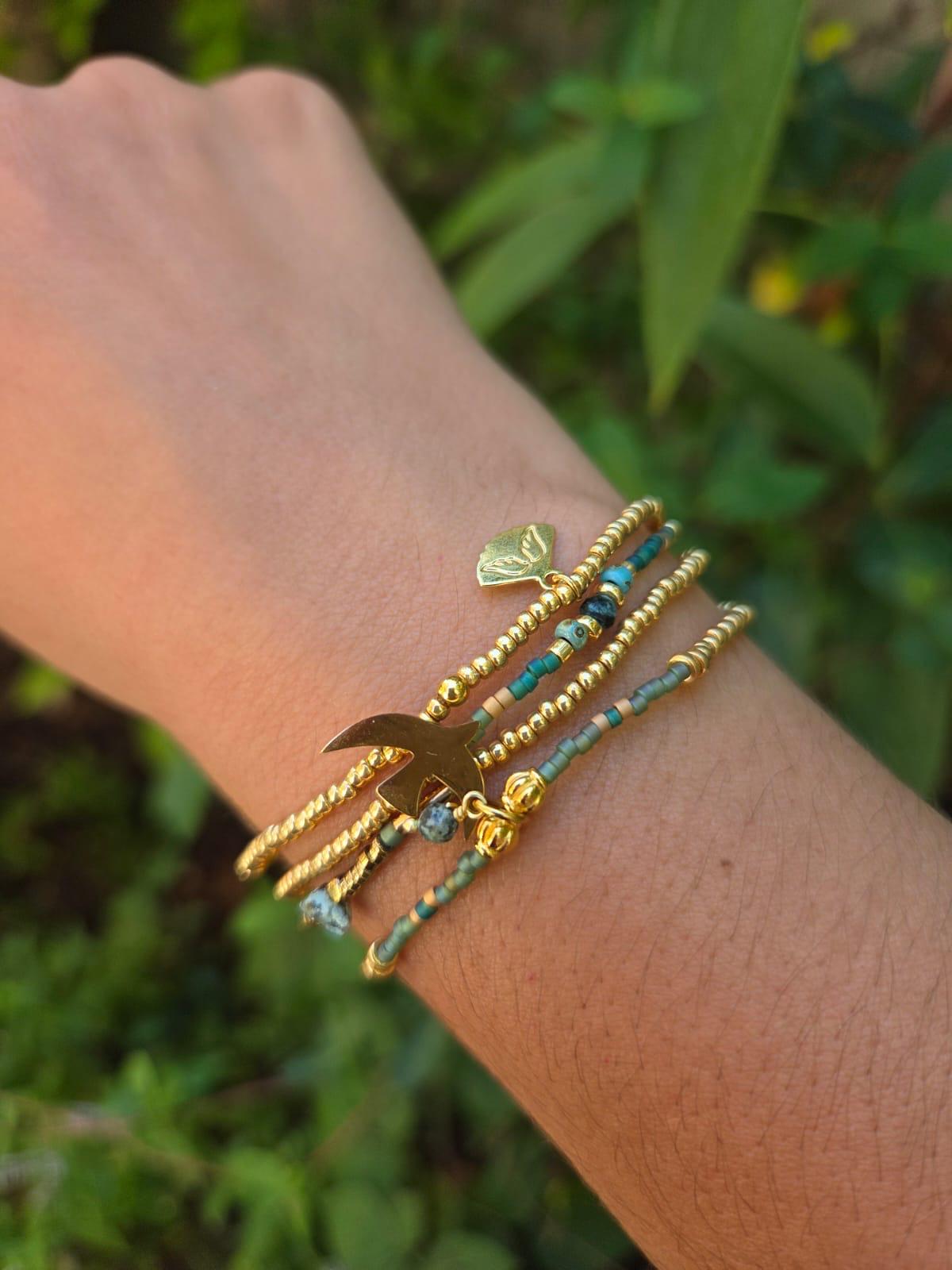 Les Ailes de Gloria Multirangs New Life Gold bracelet doré