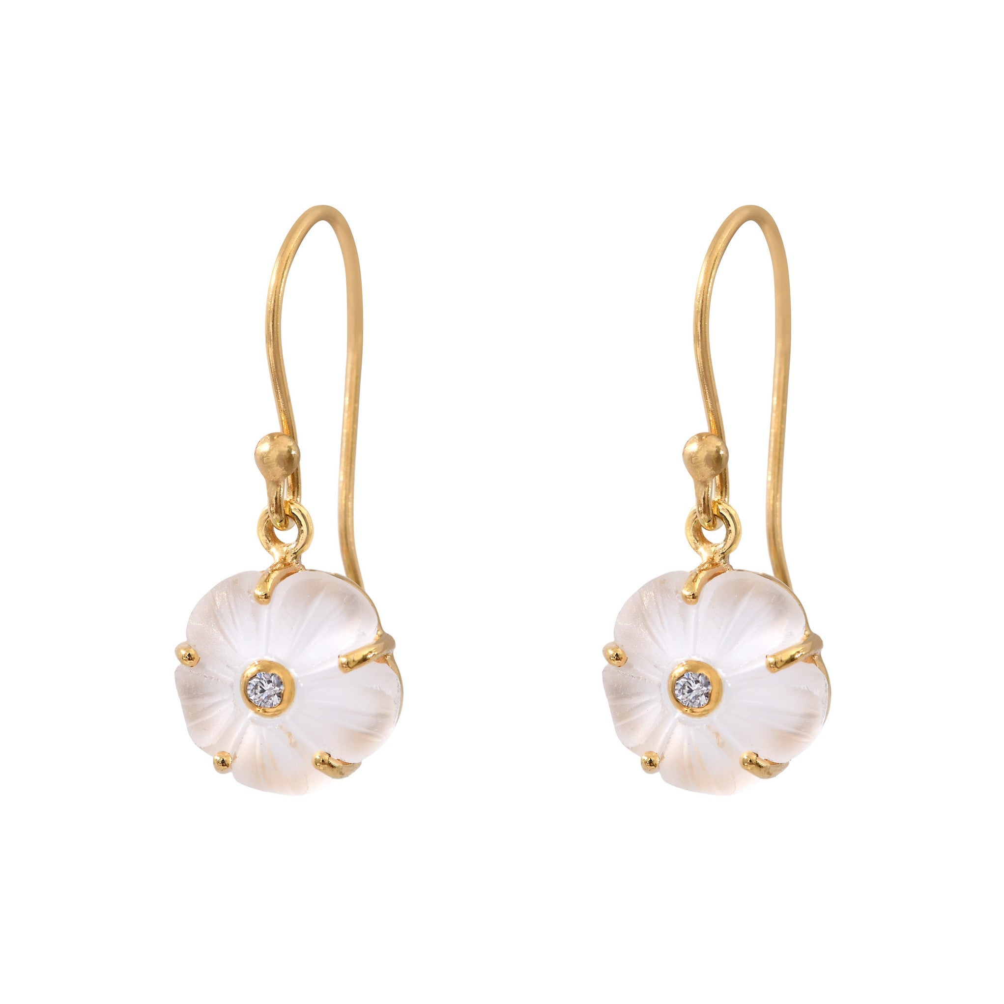 Leticia Ponti Iris boucles d'oreilles péridot plaqué or