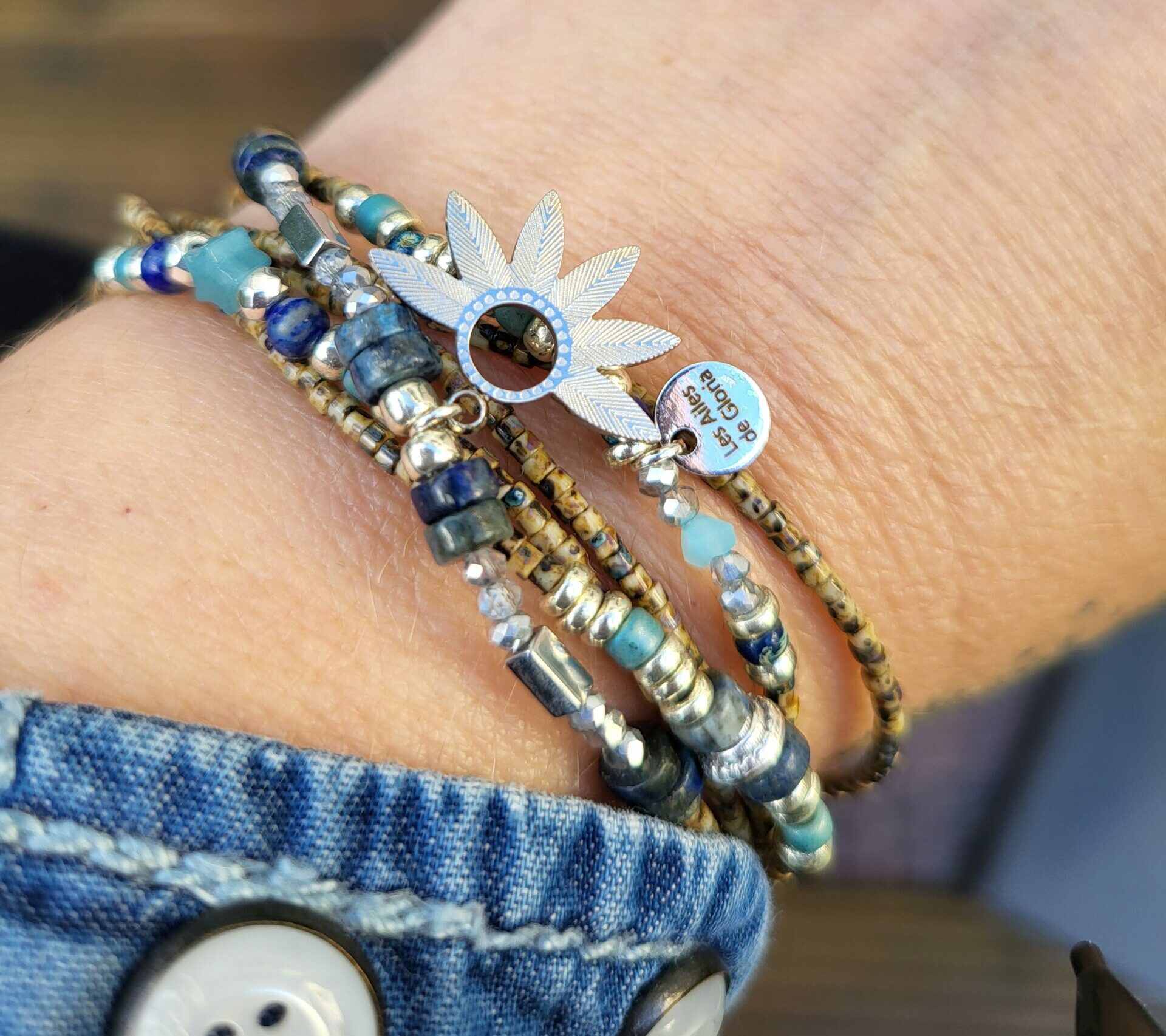 Les Ailes de Gloria Lovina bracelet multirangs femme