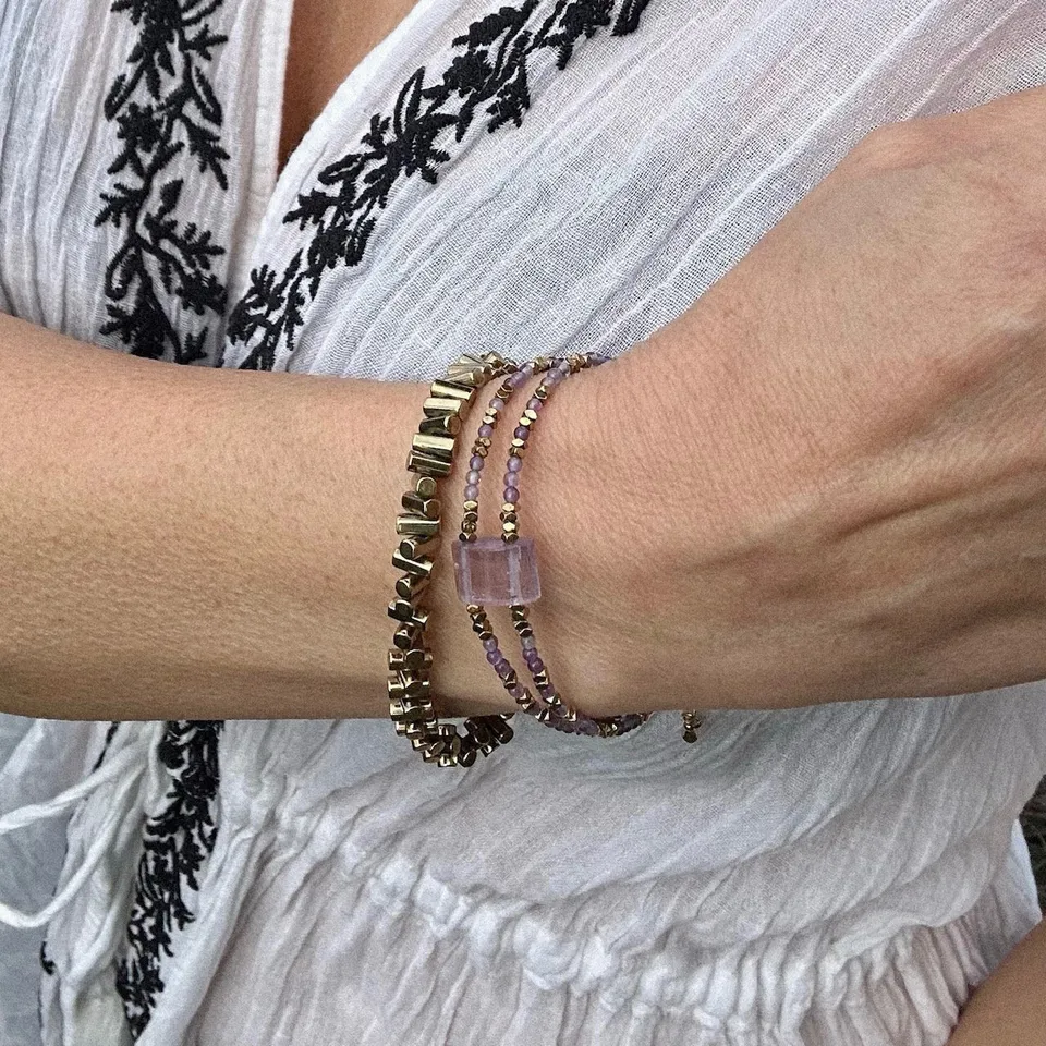 MAD SO CREATION Aïana bracelet amethyste 16 cm