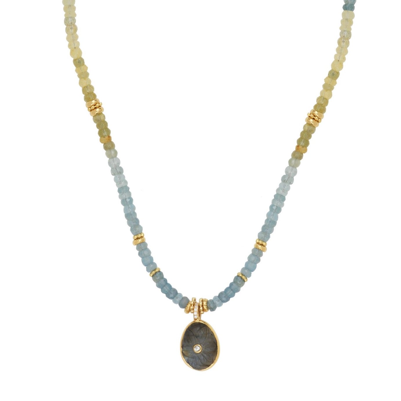 Leticia Ponti Florencia collier quartz lemon plaqué or