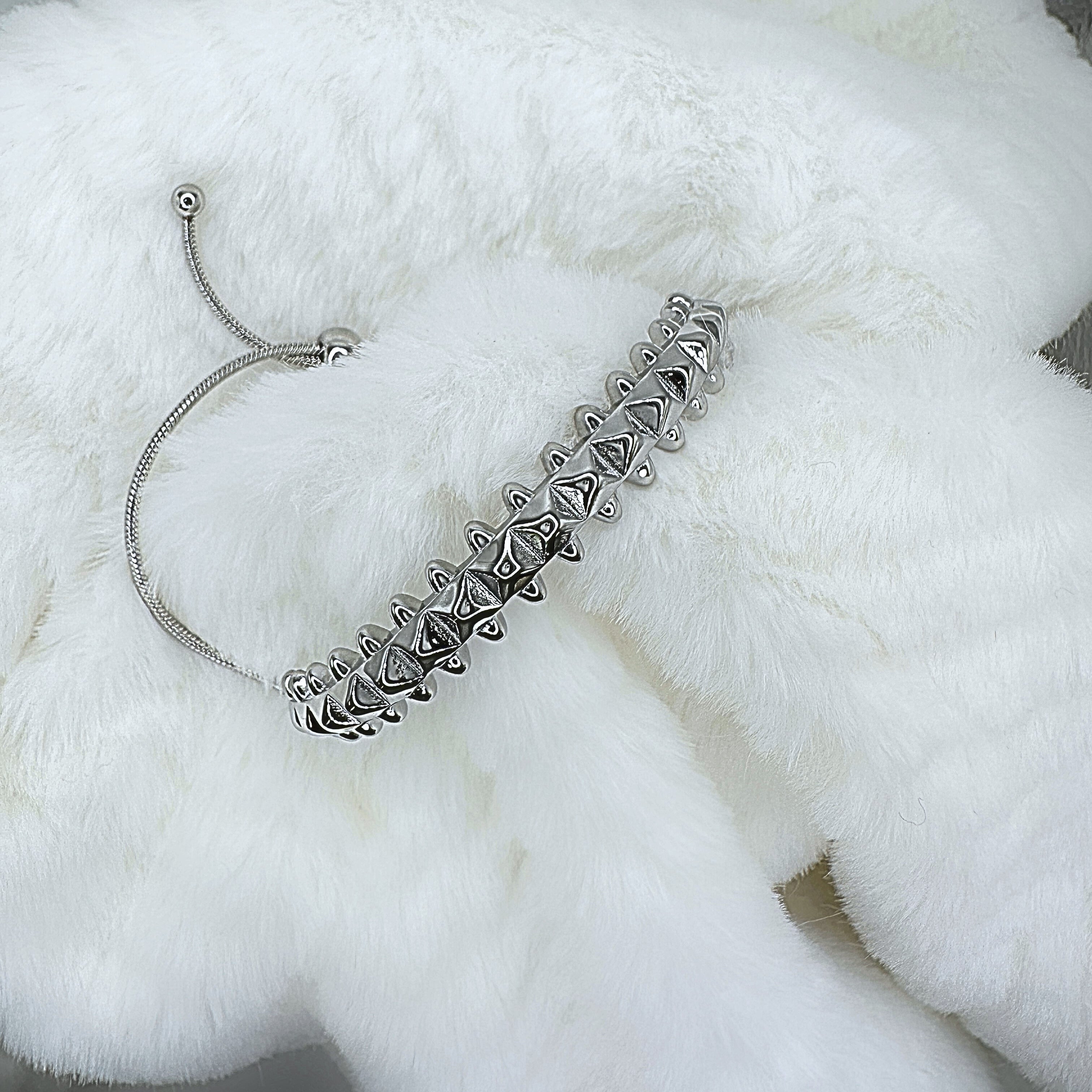 MAD SO CREATION Chloé bracelet argent coulissant acier