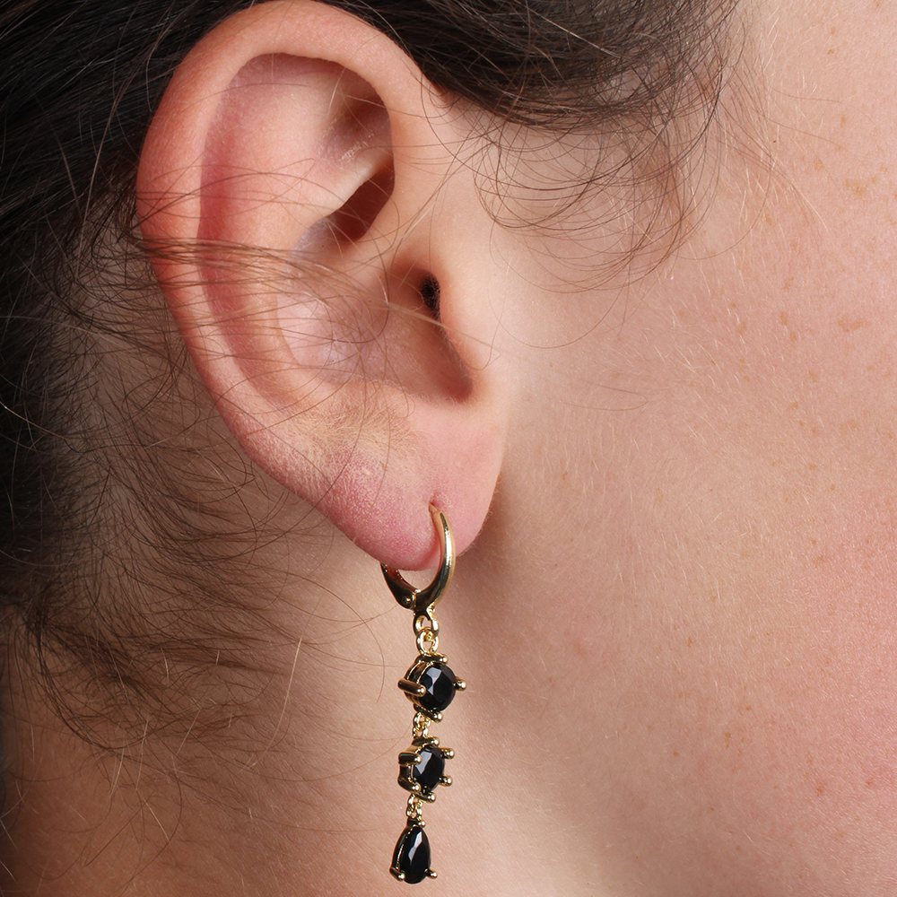 Hypnochic Créole Crystal Noir créoles femme noir