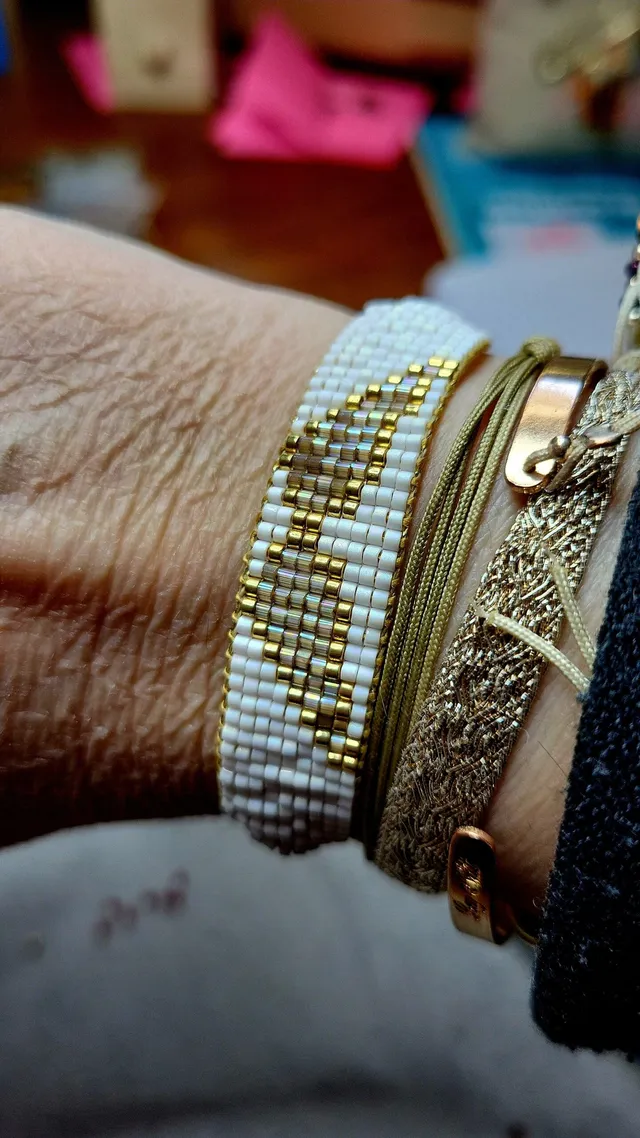 Les Ailes de Gloria Ange bracelet lien tissé fin femme