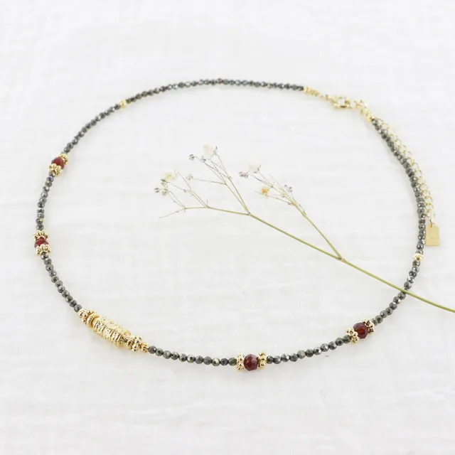 Leticia Ponti Colliers Amaia Tube collier pyrite