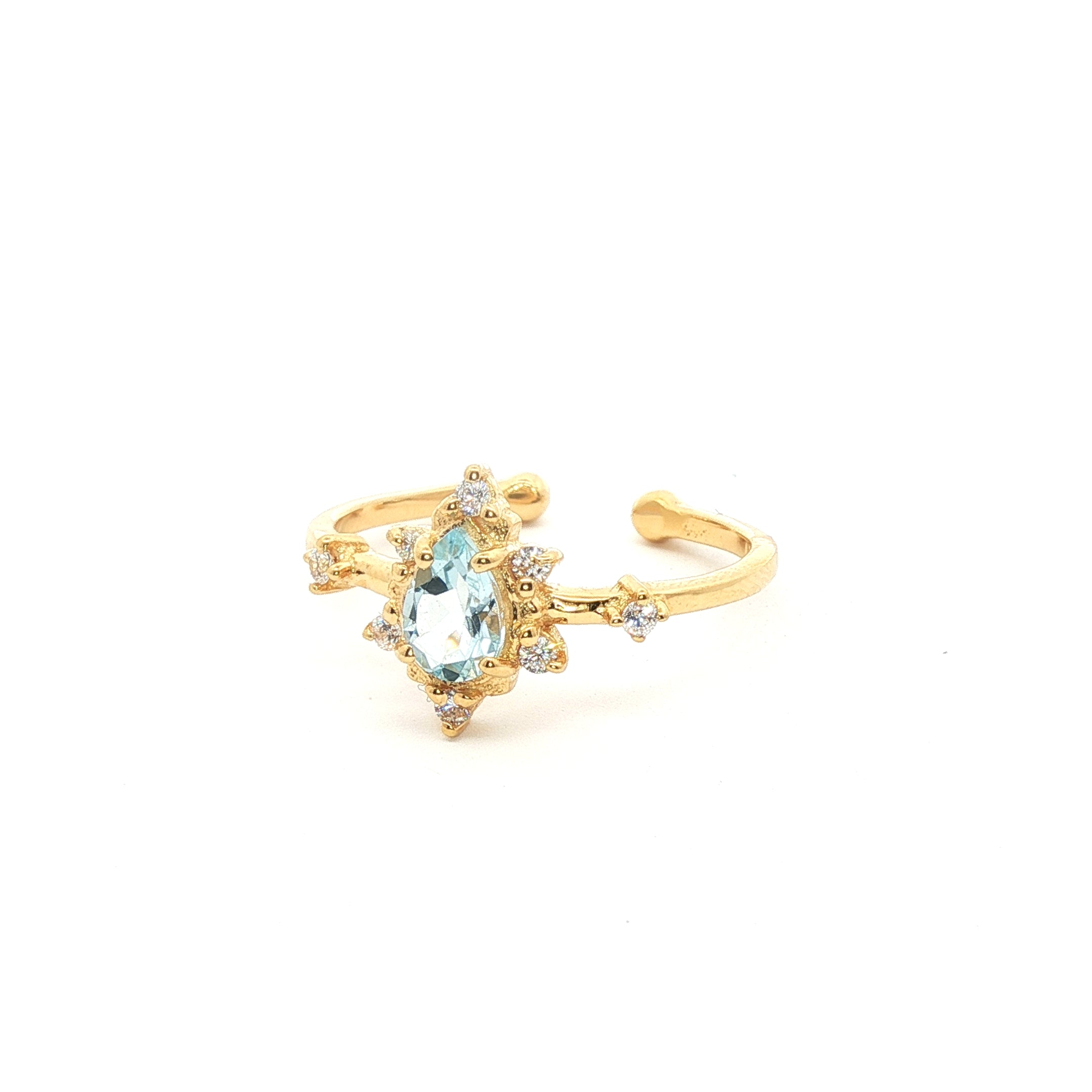 Leticia Ponti Amour Topaze bague plaqué or pierre