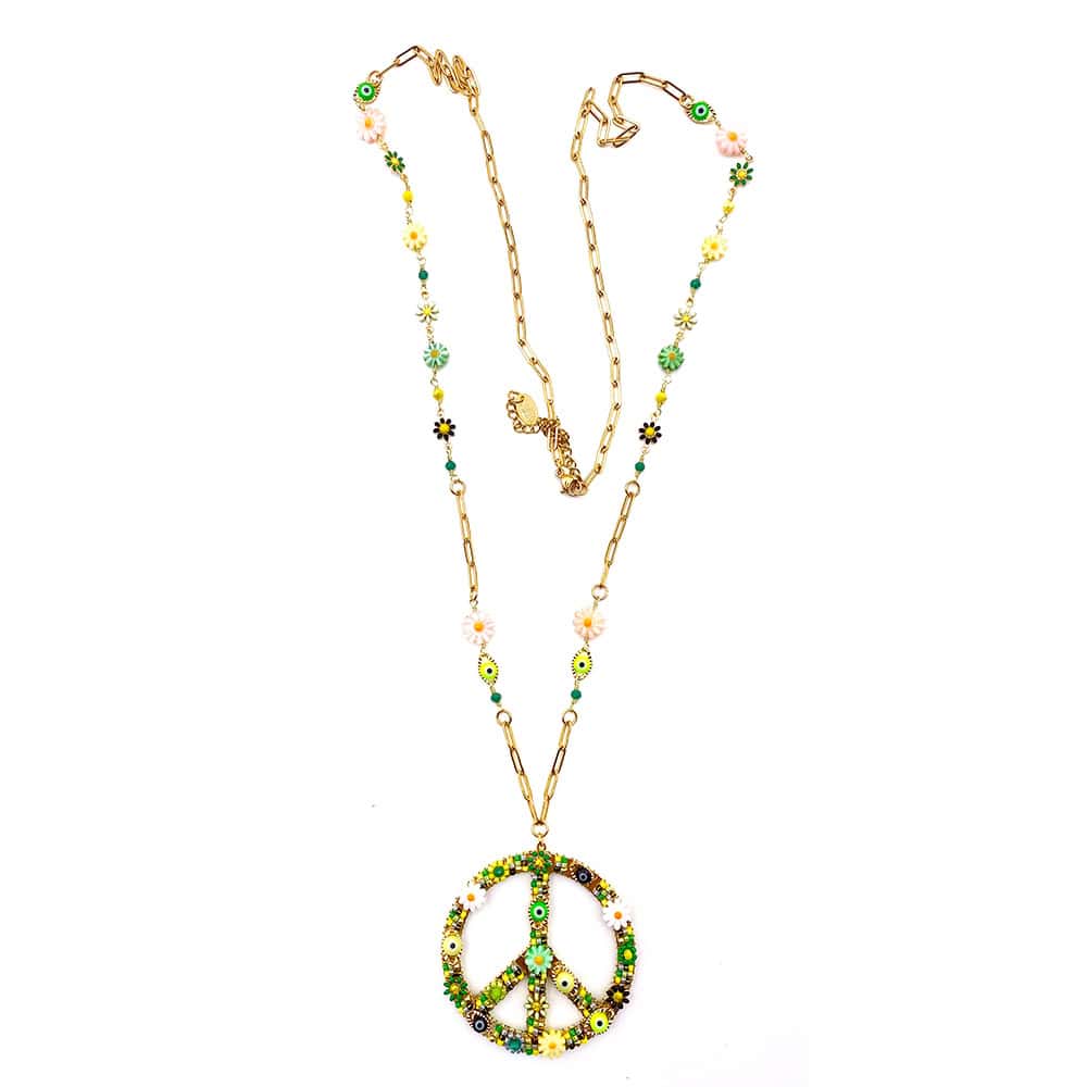 HYPNOCHIC Peace Flora sautoir fantaisie long femme