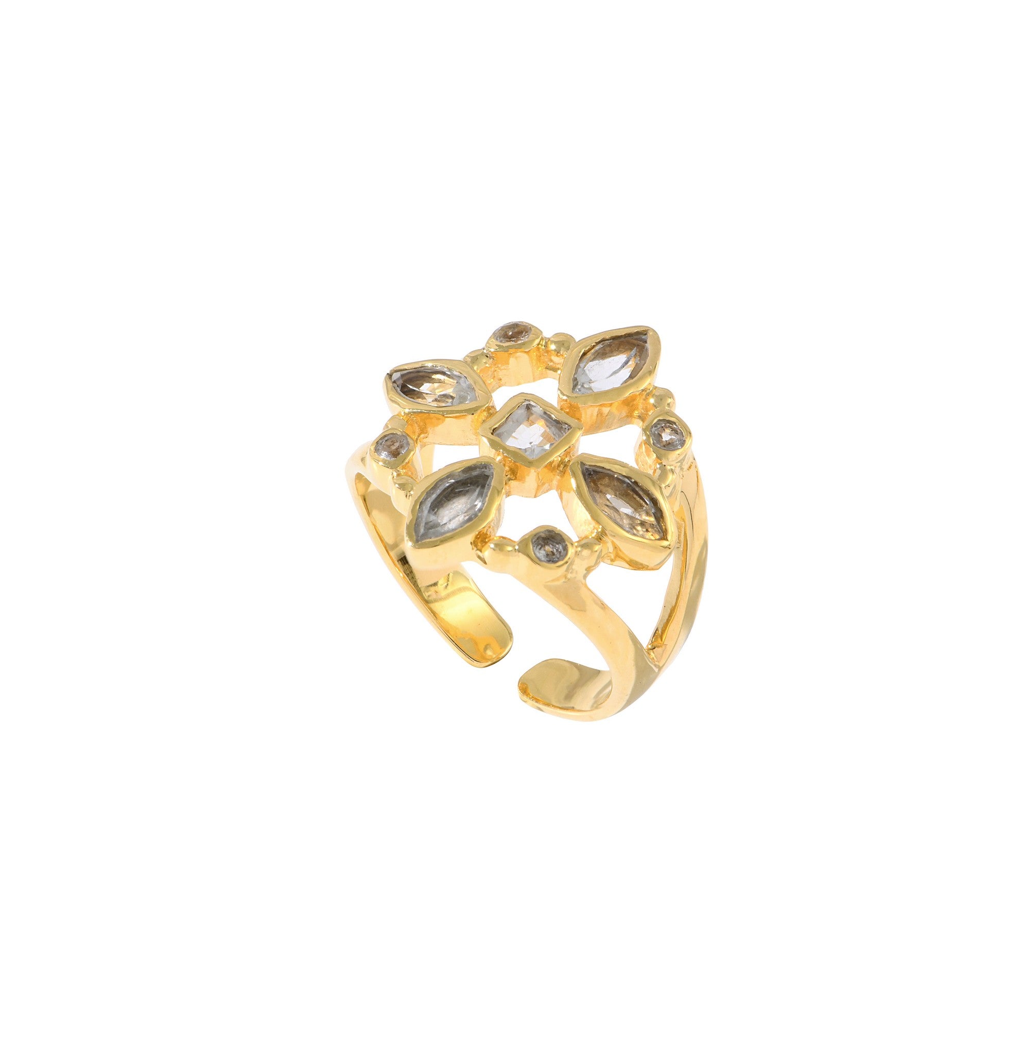 Leticia Ponti Rosie bague améthyste vert ajustable XL