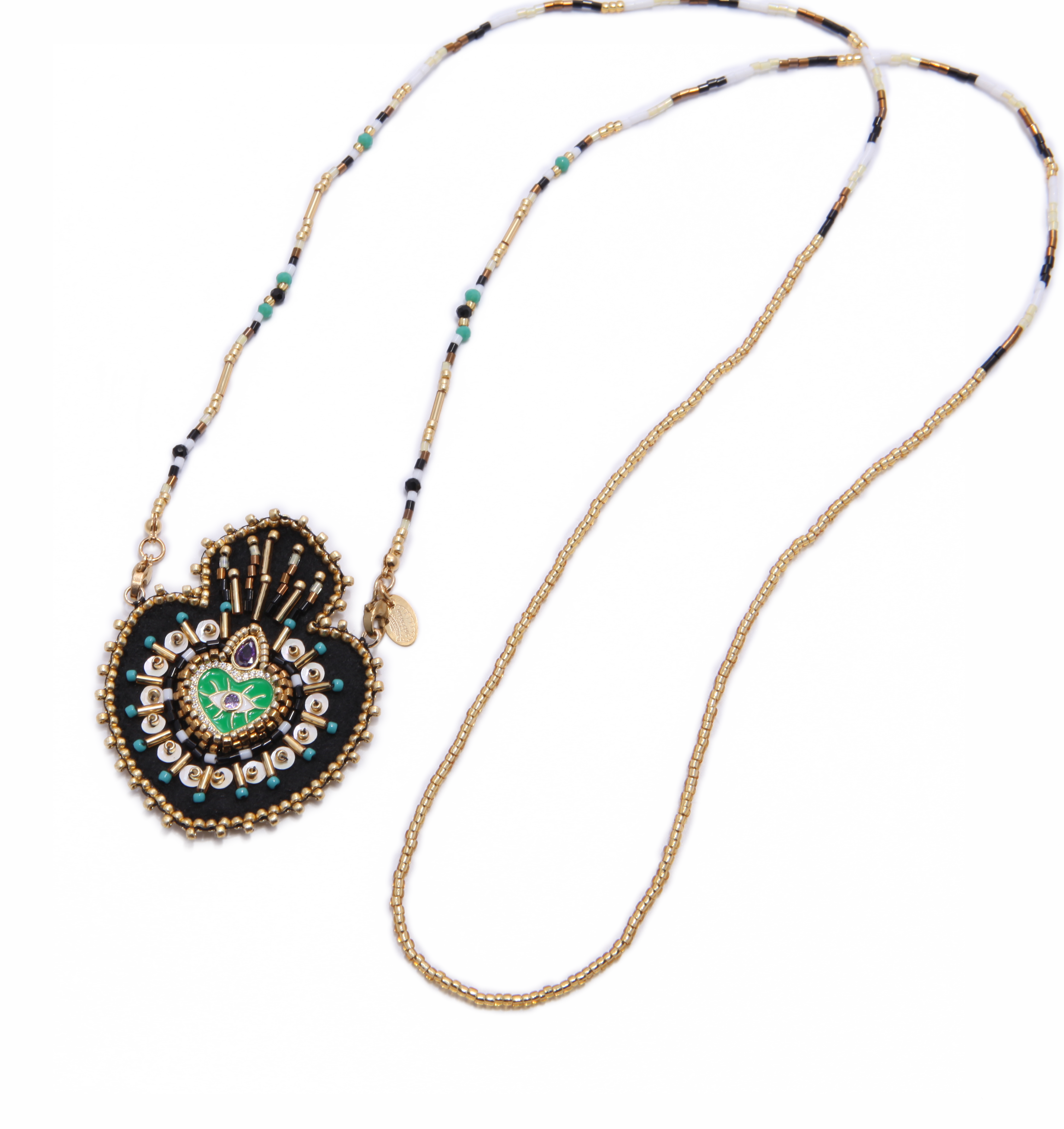 Hypnochic Ex Voto Rosa sautoir perles Miyuki