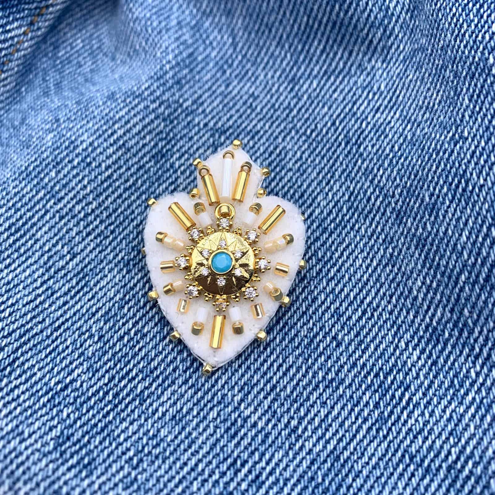 HYPNOCHIC Accessoires Julia broche perles feutrine