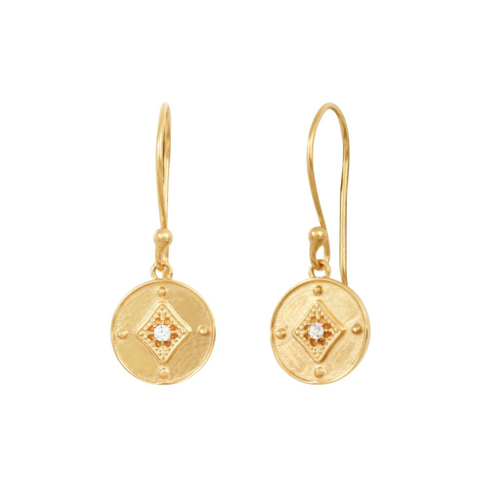 Leticia Ponti Gayane Boucles d'oreilles plaqué or spinelle