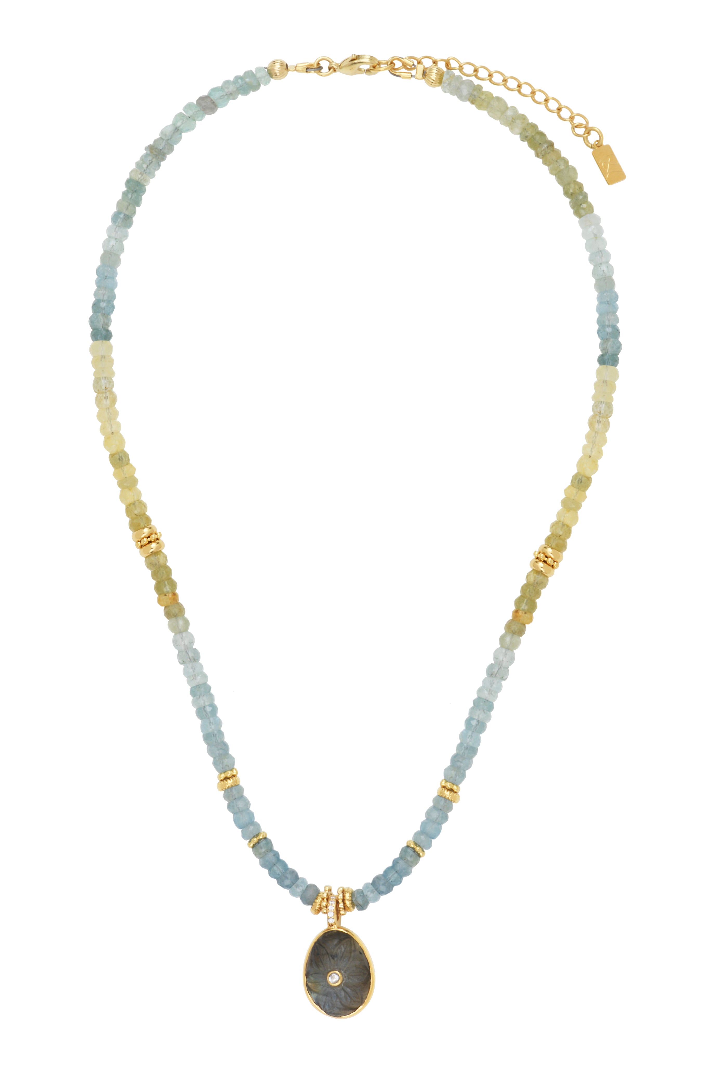 Leticia Ponti Florencia collier quartz lemon plaqué or