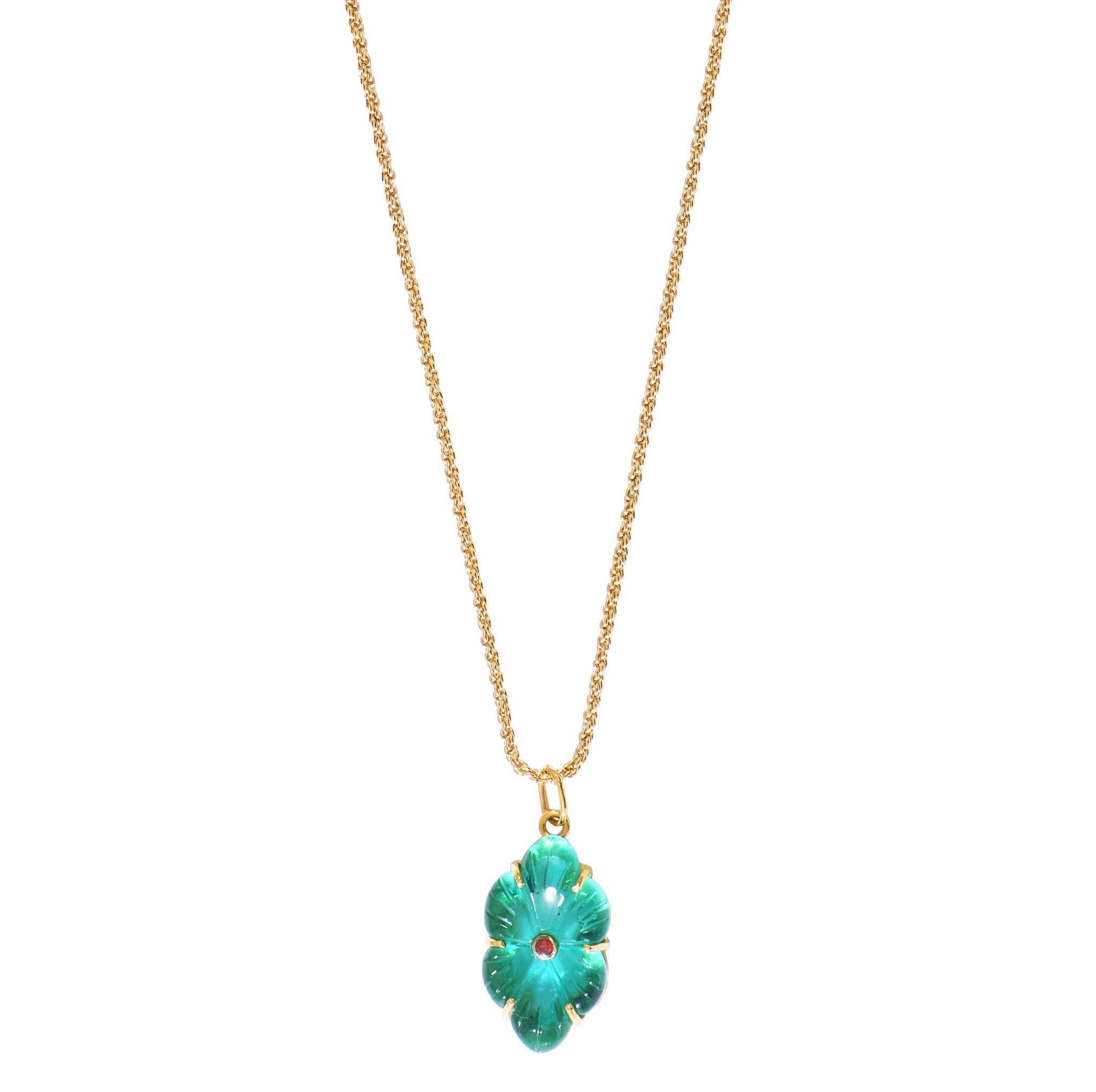 Leticia Ponti Camila Collier apatite verte 40 cm zircon