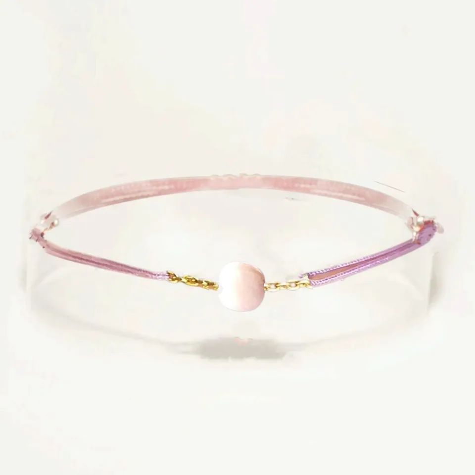 Ô Plum bracelet cordon opale argent 925 rose pâle