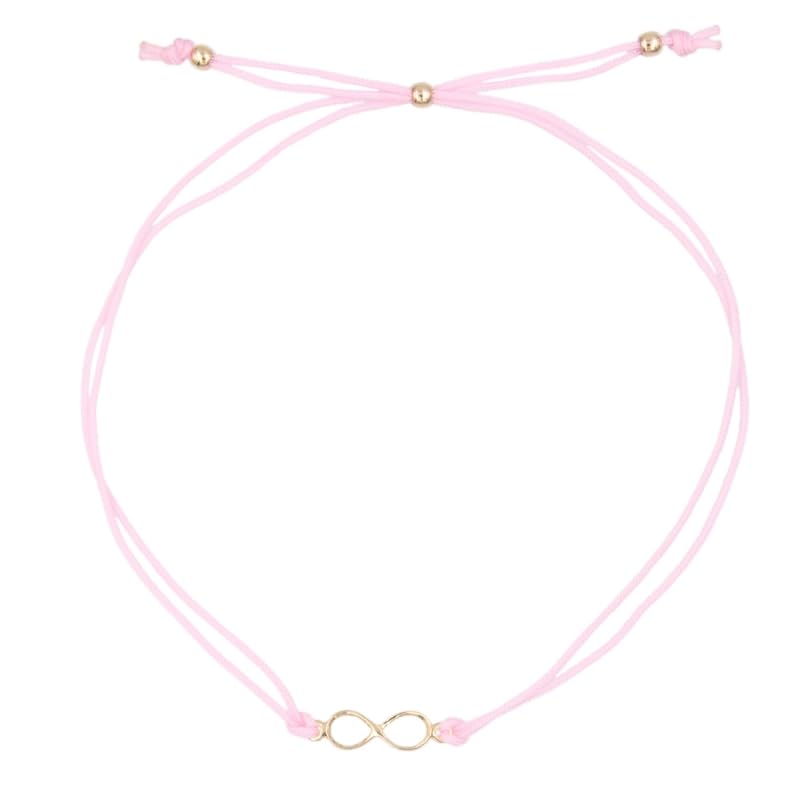 L'Atelier d'Azur Bracelet Infini Or Jaune Cordon Rose Femme