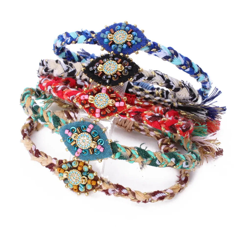 Hypnochic Bandana Eyes bracelet tressé œil Nazar