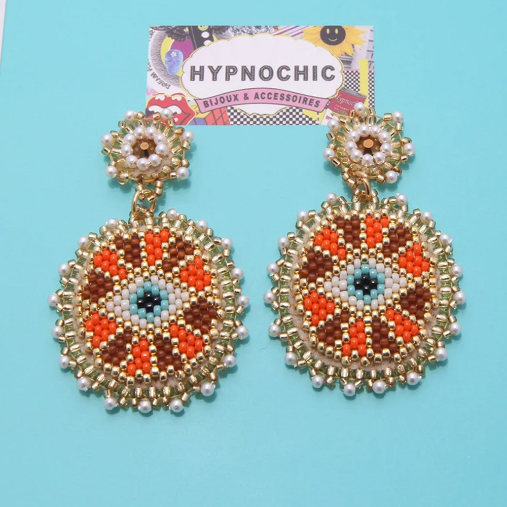 Hypnochic Eyes Miyuki boucles oreilles perles
