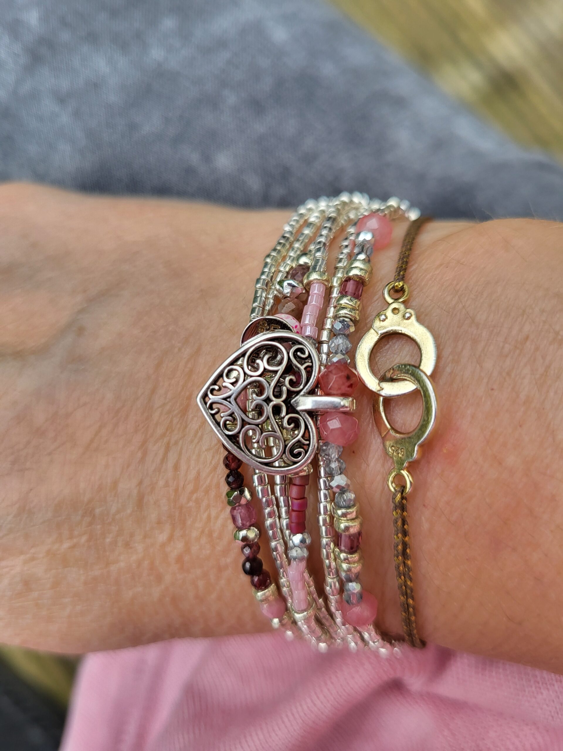 Les Ailes de Gloria Retba bracelet multirangs femme