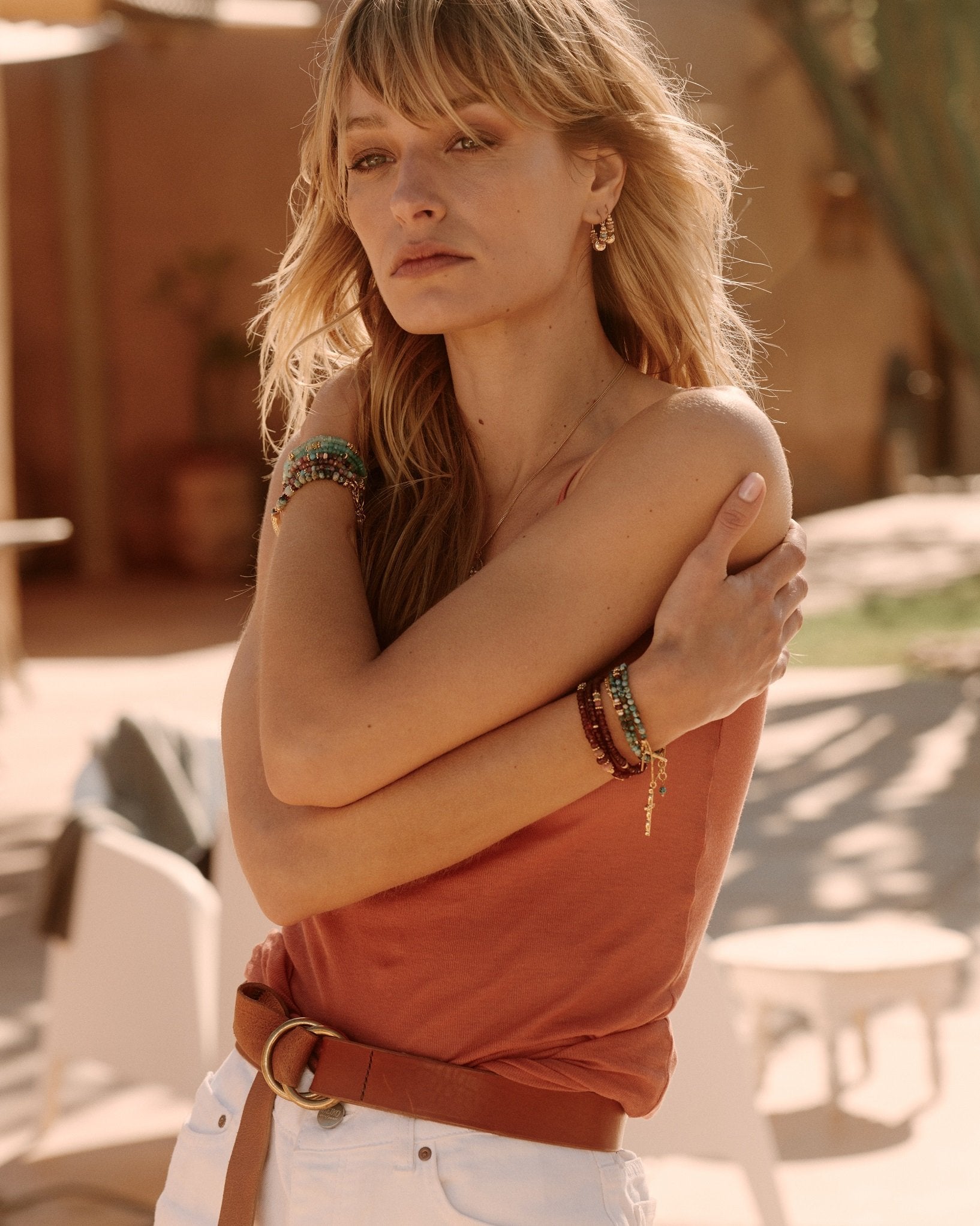 Leticia Ponti Amaia bracelet 3 tours grenat