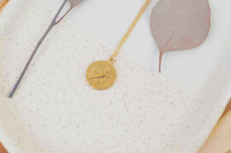 Le P'tit Franc Colliers Ange collier pièce 10 francs plaqué or