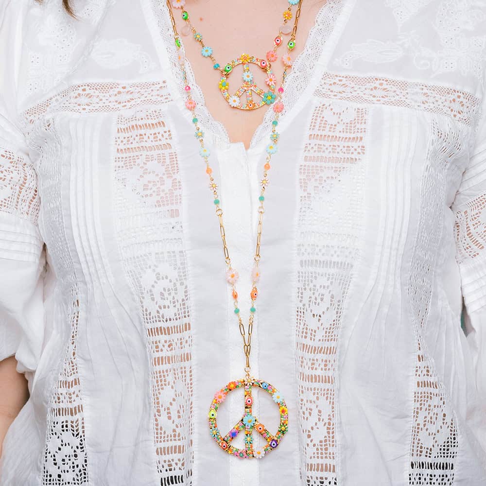 HYPNOCHIC Peace Flora sautoir fantaisie long femme