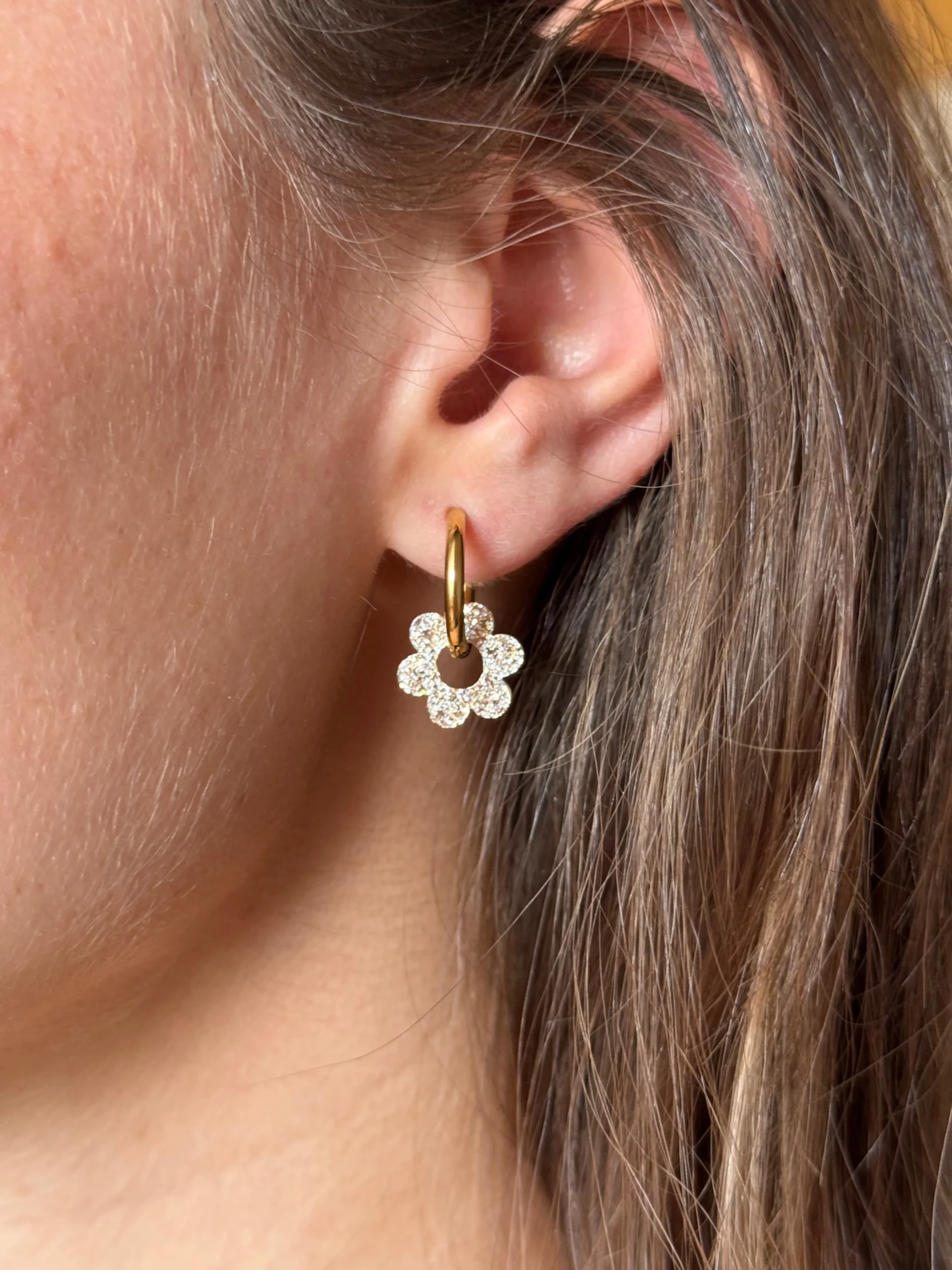 Pachanana Boucles Flora boucles d'oreilles interchangeables acier