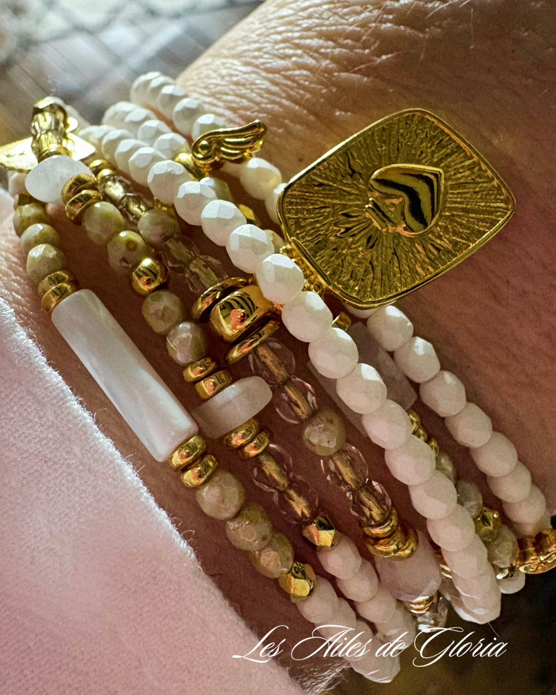 Les Ailes de Gloria Lumina bracelet multirangs femme