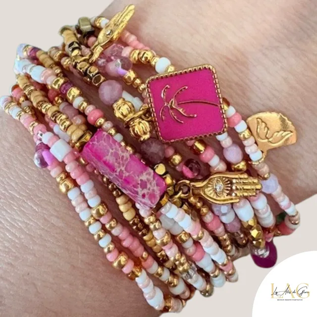 Les Ailes de Gloria Amulette d’Aurore bracelet multirangs femme