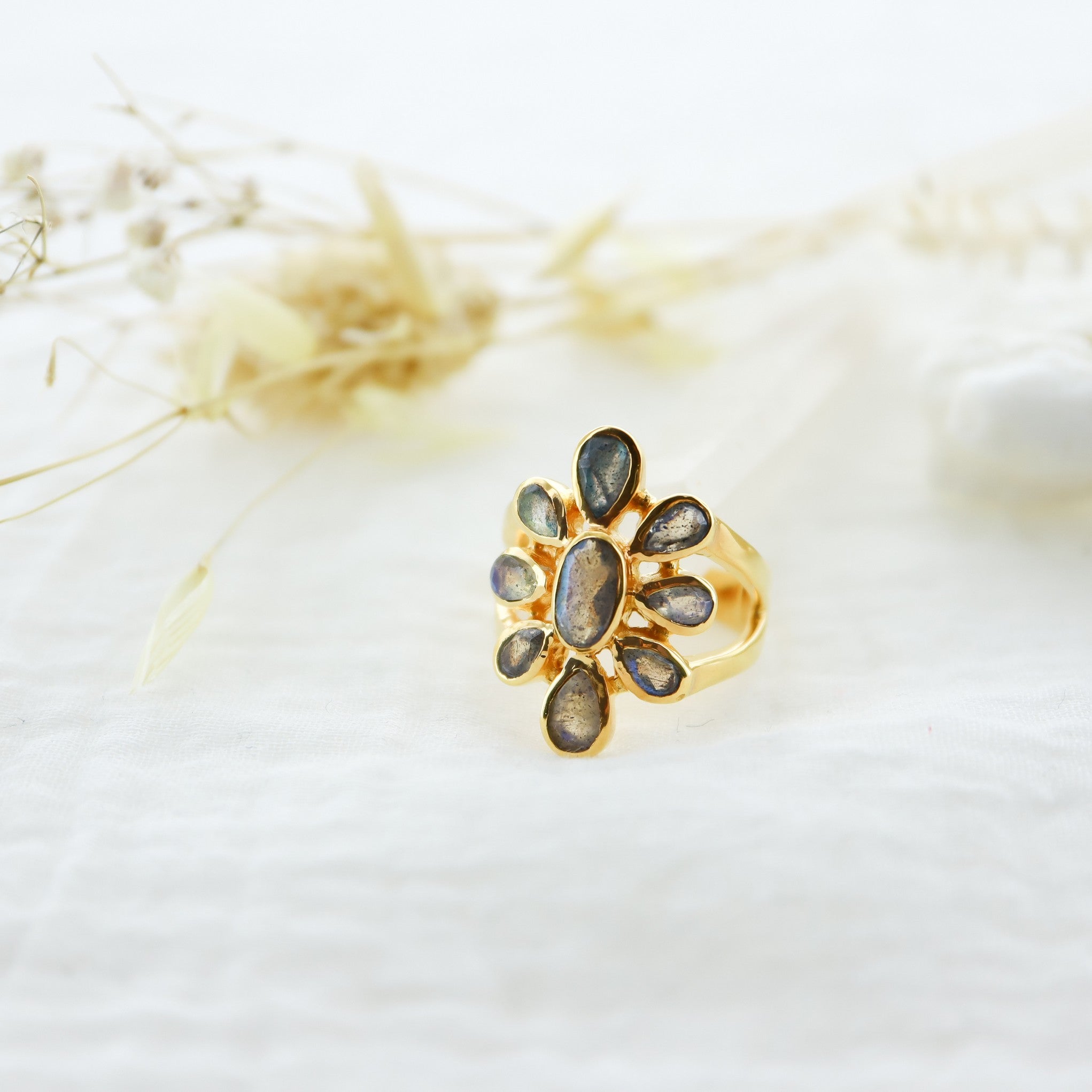 Leticia Ponti Lily bague multi pierres ajustable