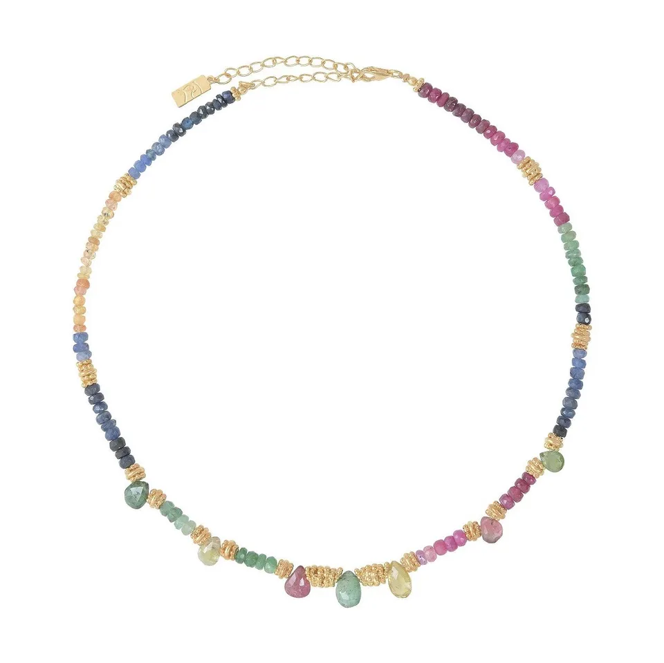 Leticia Ponti Dayra choker saphirs tourmalines 35 cm