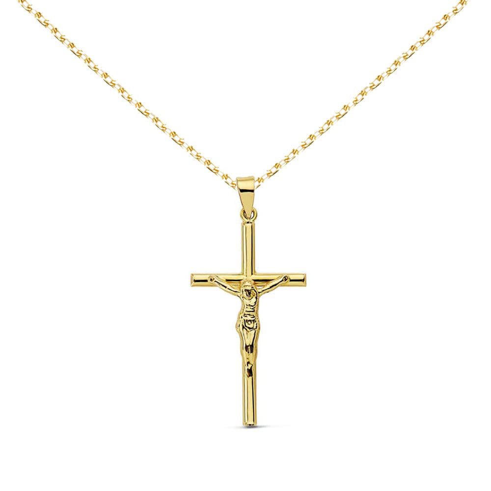 L'Atelier d'Azur Christ collier médaille croix or 18 carats 3,1cm